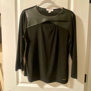 Women’s Top with Faux Leather